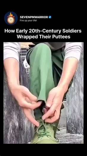 Evolution • Nature • Science on Instagram: "Follow for more @sevenpmwarrior Puttees were long strips of cloth wrapped around the lower legs by soldiers in the early 1900s. Worn for support, warmth, and protection, they helped stabilize the ankle, keep debris out of boots, and reduce fatigue during long marches. This video demonstrates the traditional method used by soldiers of that era. #MilitaryHistory #HistoricalUniform #Puttees #early20thcentury"