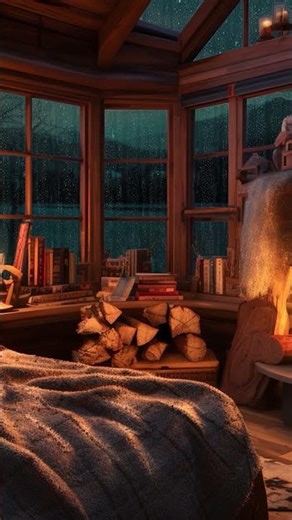 Peaceful Autumn Rain and Cozy Fireplace Sounds to Calm Your Mind and Help You Sleep