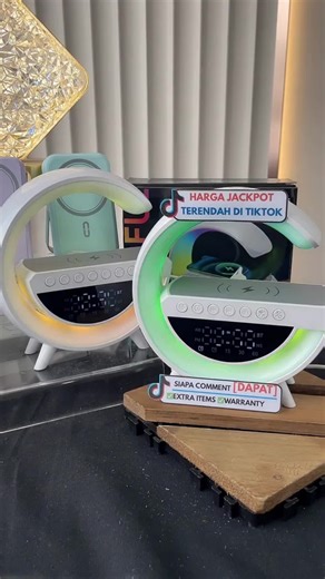 4IN1 LED ATMOSPHERE RGB WIRELESS CHARGER BLUETOOTH SPEAKER TABLE LAMP OVER 19 MODES COLOR WITH AP LIGHTING