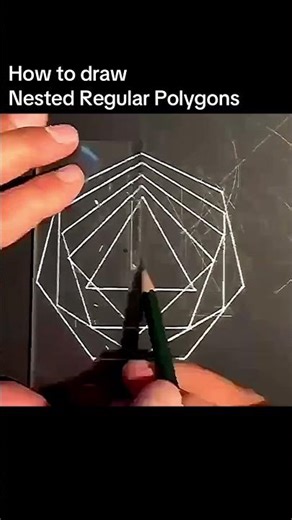 How to draw nested polygons #natureofflowers #howtodraw #polygons