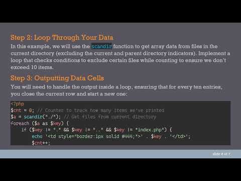 How to Output 10 Results in a Row Using PHP