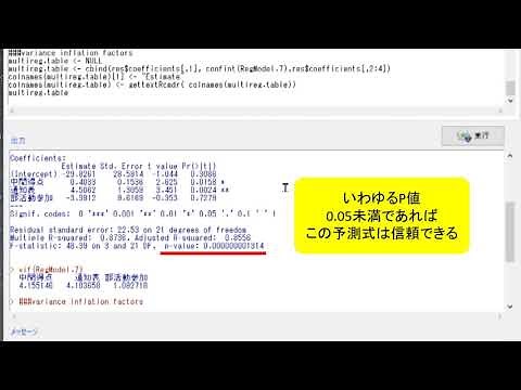 EZRで重回帰分析（基本編）