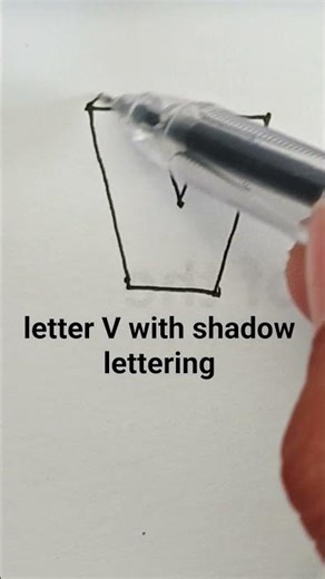 letter V with shadow lettering#drawing #calligraphy