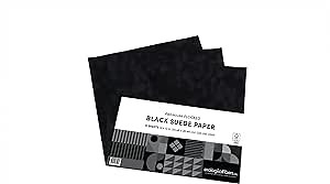 Amazon.com: Premium Flocked Suede Paper, 12" x 12", Pack of 10 (Black)