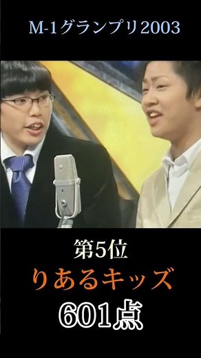 【懐かしのM-1グランプリ2003】順位と点数ランキング。千鳥は何位？