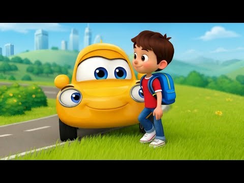 The Yellow Car Ride of Two Friends 🚕 | Cute Kids