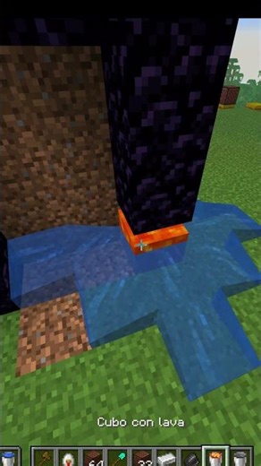 #minecraft 🌋 how to make a portal with water and lava #minecraftshorts #shorts