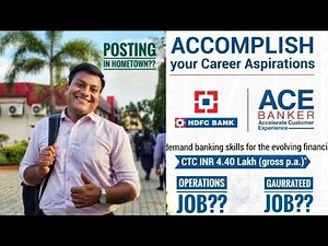 HDFC ACE Banker Program *Complete Details* | Banking Operations Job? | #hdfcbank