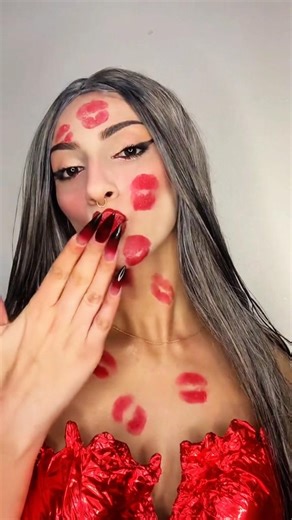 Valentine's Day Lipstick Kiss Print Makeup💋💌🌹✨ #makeup #valentinesday #fypp #fypシ゚viral #макияж