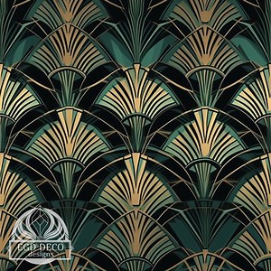 Art Deco Repeating Pattern Digital Download - Unique and Versatile Design for DIY Projects and Decor. High Resolution & Royalty Free - Etsy Australia