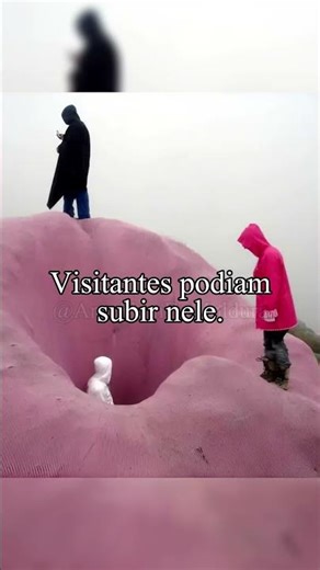 O Coelho Rosa Gigante, 2005 - Ele descansou na montanha 🐰⛰️ #historiadaarte #Arte #shorts