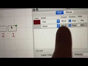 LightBurn demo - Power Scaling feature