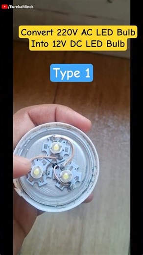 220V Bulb ko bana diya 12V Solar LED 😲 | Old LED Bulb Hack ⚡ 12V Solar Light DIY 💡 #shorts