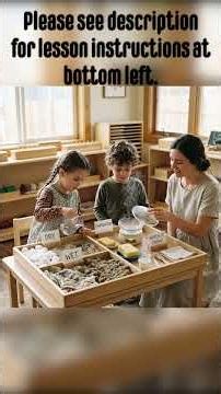 Montessori science exploring evaporation-dry to wet sensory tray lesson