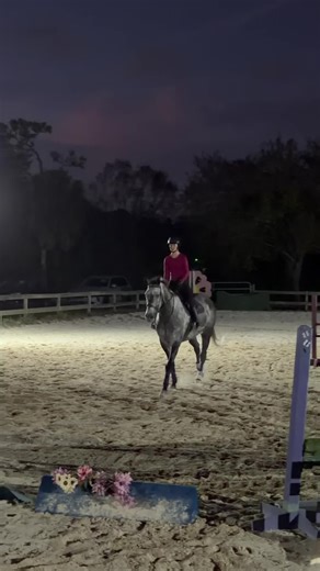 excuse the quality my phone doesn’t like the dark 😀 i felt like i was running and then watching these videos im going backwards 😒 #moxieonlockdownaqha #equestrian #hunterhorse 📸 @Liora ♾️