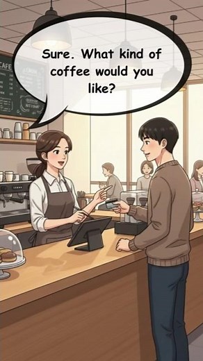 Ordering Coffee in English | Easy Café Conversation for Beginners ☕🥐 #englishforbeginners