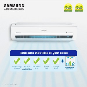 9.3K views · 60 reactions | Do you know why choosing Samsung 5 tick multi split air conditioners with built-in Smart Wi-Fi® is the smarter choice? Not only do we have 5 ticks for excellent energy efficiency, we have a 6th tick for Premium After Sales Care. Show us a screengrab of the correct Premium After Sales Care icon, tag 5 friends and tell us why you should win in the comments below, for a chance to win a Samsung goodie bag worth up to $80! T&Cs apply. | Samsung | Facebook