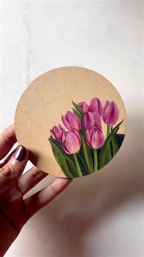 Paint Tulips with me🌷#trendingshorts #shorts #art #painting