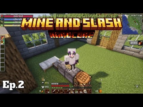 Mine and Slash Hardcore Ep2 | Construyendo la Base | Gameplay Minecraft 1.20.1