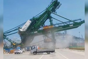 New crane tips over at Tuas Port, no injuries reported