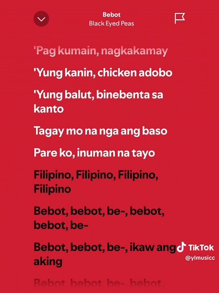 Bebot - Song by Black Eyed Peas #songlyrics #foryou #fypage | song lyrics