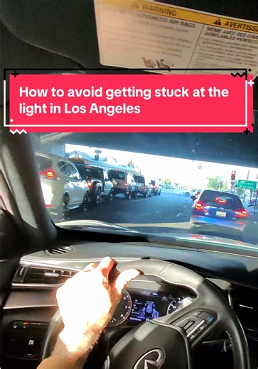 Rush hour in Los Angeles? Use the middle lane to turn left to avoid the people blocking the left turn lane. 75% of the time if you get stuck in the left lane, you’ll be there for a while. #losangelestraffic #latraffic #rushhour #drivingadvice #middleturninglane