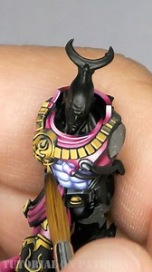 The video tutorial about painting pale abdominal muscles, pink chest armor, and golden ornaments of my Flawless Blades Chaos Space Marine is now available on my Patreon. It’s the first time that I made a step-by-step PDF and a video tutorial of the same stages of painting, so now you can read a PDF with very big photos and watch a video tutorial about painting the same elements of the miniature, which I think will perfectly work together and answer all of your questions. The miniature was painte