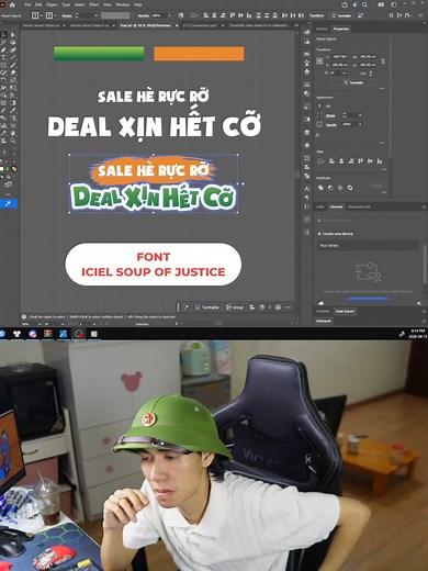 Biến một cụm text cơ bản trở thành Text Effect trên Adobe Illustrator 😁 #designer #thietkedohoa #tutorials