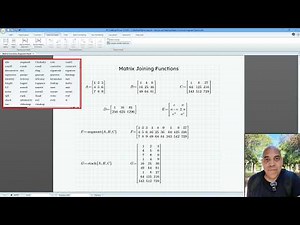 Mathcad Prime - Joining Matrices - Augment and Stack Functions