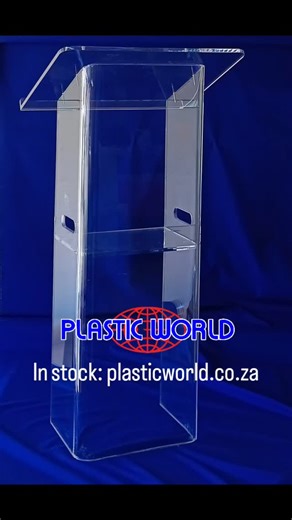 Pulpits and podiums made by Plastic World. We have some stock; we...
