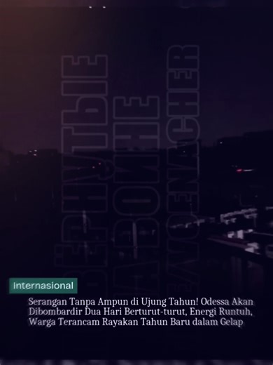 Tahun Baru di Odessa: Serangan dan Pemadaman Listrik