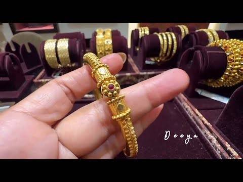 Tanishq New Single Bangle Type Bracelet Design/Gold Kangan Designs/Bridal Bangles/GoldBangles/Deeya