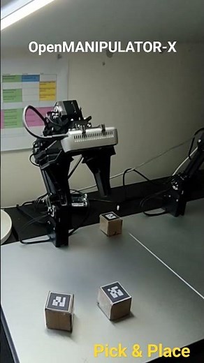 Pick & Place operation with OPENMANIPULATOR-X robot arm and Intel Realsense Camera