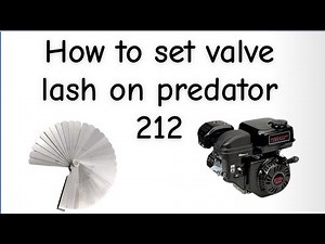 How to set valve lash on predator 212