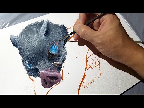 【Demon Slayer/INOSUKE】I painted a Inosuke Shikimori .Kimetsu no Yaiba | aclylic painting