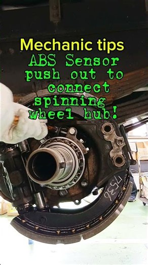Mechanic tips ABS sensor push out to connect spinning wheel!#automobile # #autoelectronics