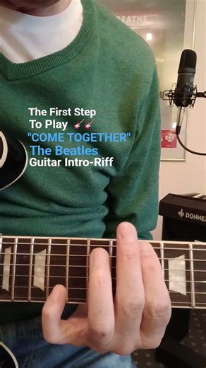"Come Together" The Beatles (Guitar Intro-Riff) #shorts #music #cover #guitar #tutorial
