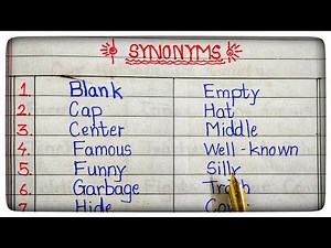 Synonyms for Kids | 25 Synonym Words