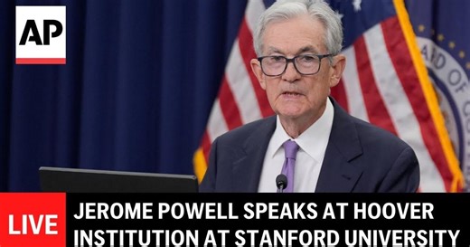 LIVE: Jerome Powell speaks at the Hoover Institution at Stanford University