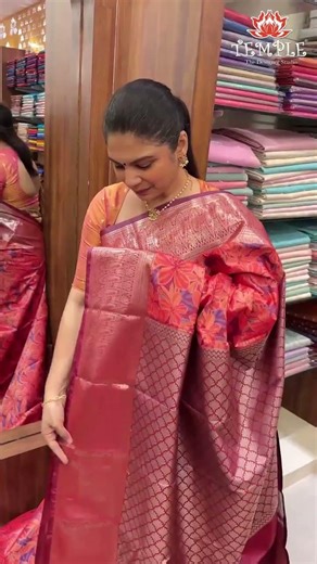 Fusion Silk Saree - Contemporary StyleFor More Queries Whatsapp @ 9840306 | templedesigner.com