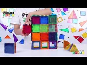 How to Build A Zeppelin! PicassoTiles PicassoToys IDEA BOOK Magnetic Building Tile STEM Magnet Kit
