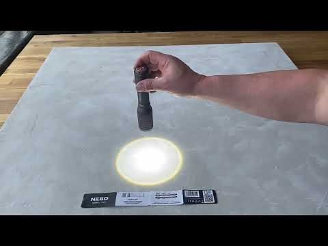 Nebo Davinci 1000 rechargeable pocket torch. Strobe lights in this video.