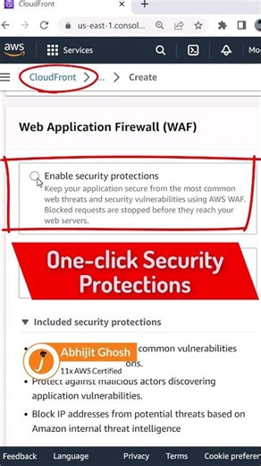 One-click out-of-the-box security protection for application | Amazon CloudFront | Demo (XSS attack)