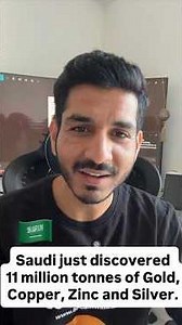 Saudi just discovered 11 million tonnes of gold, copper, zinc and silver.