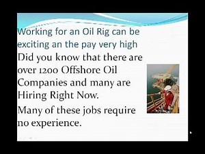 Offshore oil rigs jobs- No experience required