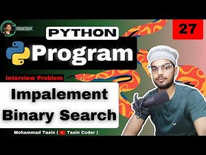 Binary Search Algorithm Using Python ❤️ | Python Programs 🔥| Day 27