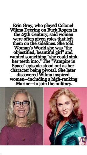 Erin Gray on Buck Rogers: "I Was Objectified—I Wanted More Meaningful Roles" #shorts #ErinGray