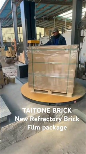How to make refractory brick package with film? Just turn around! #brick #taitonebrick