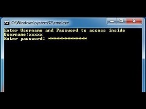 How to create a login code in bat file with username and password with asterisk on password