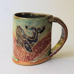 Handmade Whale Pottery Mug: Artisan Stoneware Coffee Cup - Etsy UK